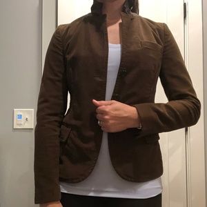J. Crew Chocolate Brown Felt Riding Blazer Size XS